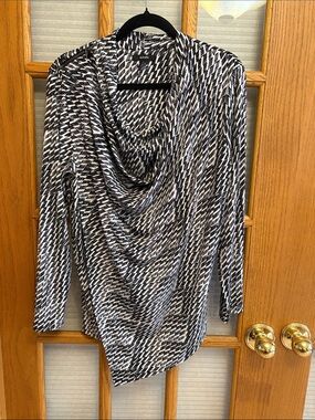 EUC Alfani Draped Cowl Neck Blouse